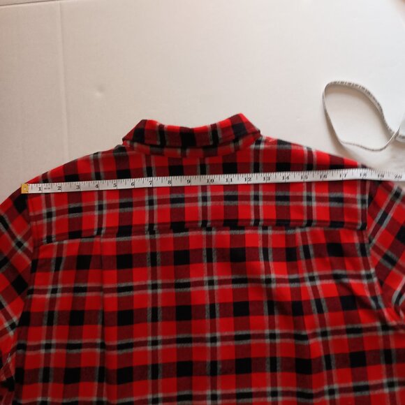 Tilley Plaid Flannel Long Sleeve Button-down Shirt Red Black Gray Men’s Size XL - Picture 9 of 13